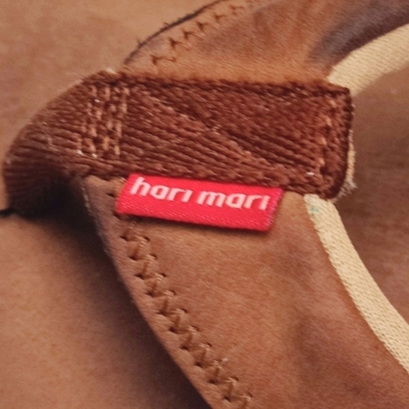 Hari Mari Women's en's Brown Fields Leather Flip Flops Sandals  Size 11 - Picture 3 of 7